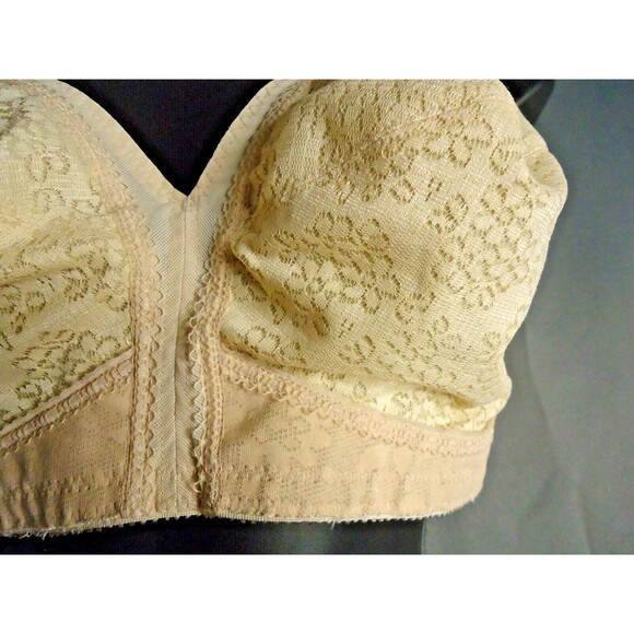 Playtex 18 Hour Bra Ultimate Shoulder Comfort Lace Wire Free 42C RN15763 Beige - Picture 2 of 4